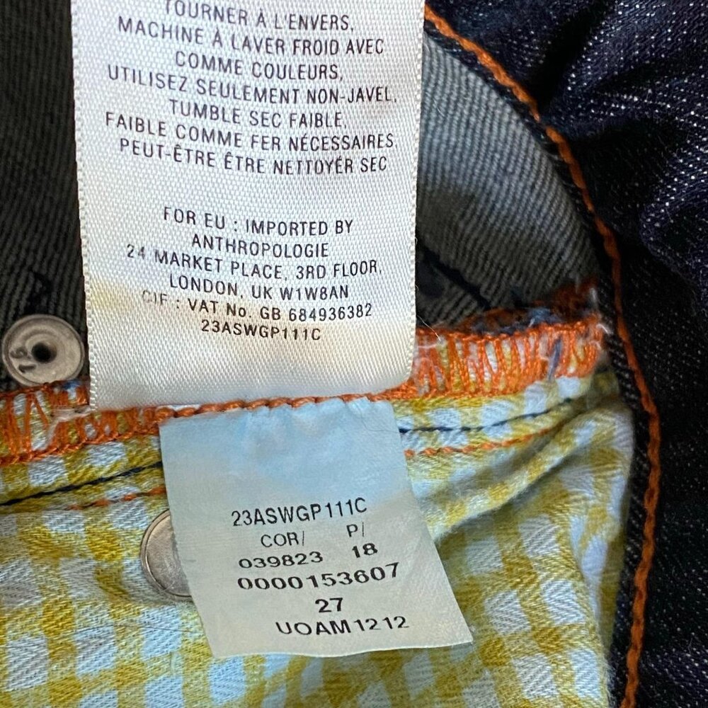 Pilcro and the Letterpress Womens Jeans Size 27 Fit Stet Dark Wash Cotton - Picture 6 of 15